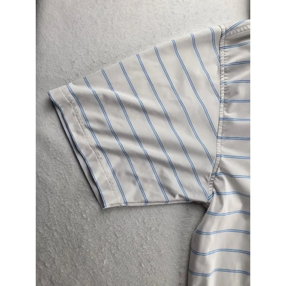Bandon Dunes Golf Resort Eco Tek Striped Polo Size Large